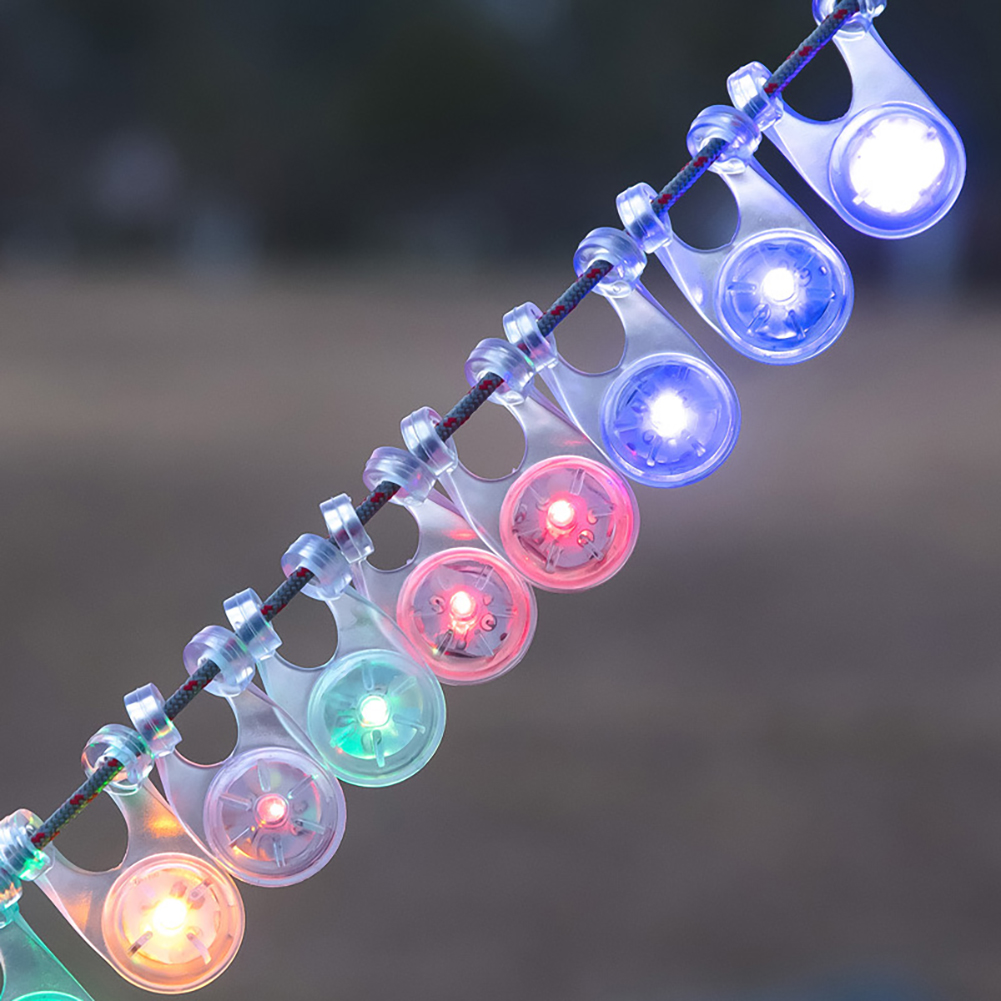 Cheap Goat Tents 5Pcs Waterproof LED Tent String Rope Guard Hanging Lights Mini Flashlight Outdoor Camping Warning Safety Lamp Random Color   